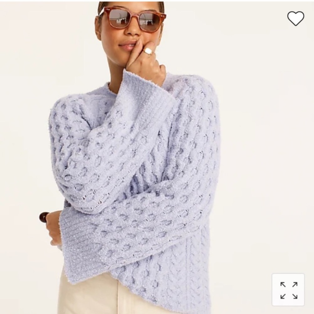 J.Crew Chunky Knit Cotton Boucle Chenille Sweater